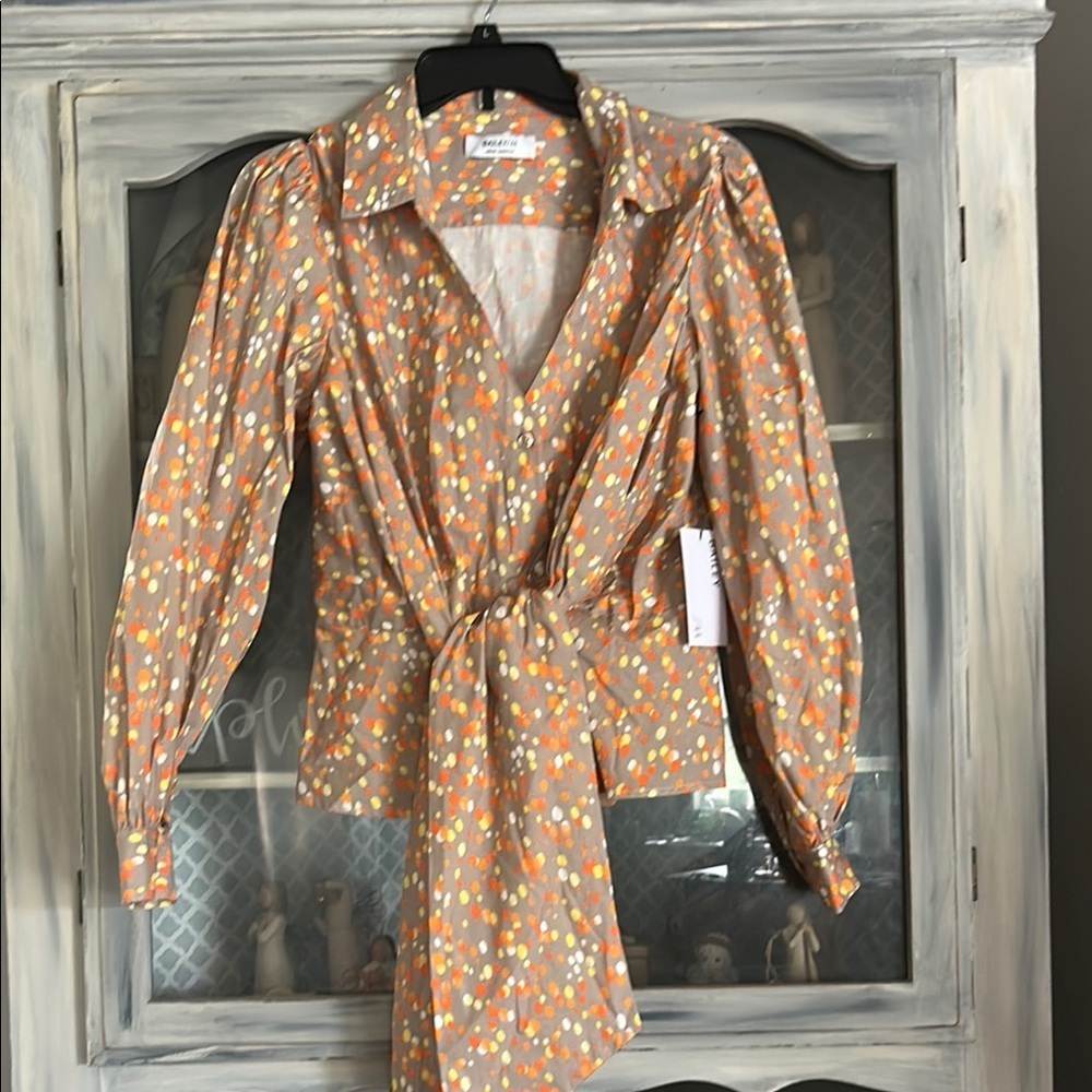 Bailey 44 Polka Dot Wrap Blouse